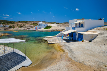 Traditional greek village - Pachena village, Milos island, Greece.