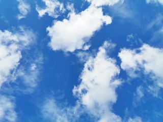 Obraz premium Blue sky with white clouds.