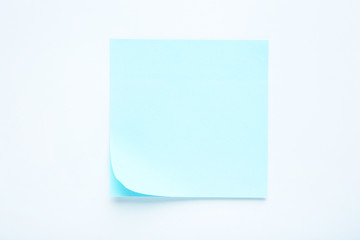 Paper sticky note on white background