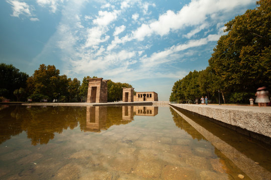 View of Temple of Debod in Madrid, Spain