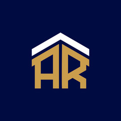 Initial Letter AR House  Logo Design