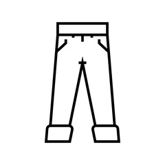 Trousers line icon, concept sign, outline vector illustration, linear symbol.