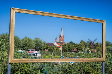 werder havel, germany - malerisches panorama im rahmen