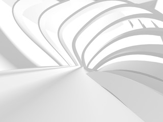 Abstract White Architecture Design Concept