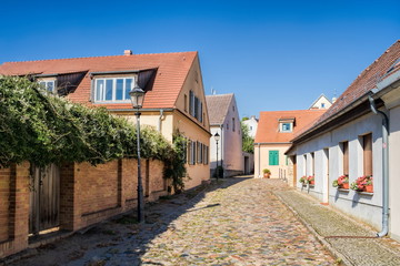 werder havel, germany - pittoreske altstadtgasse