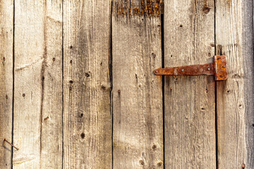 The surface of old wooden boards subjected to prolonged weathering