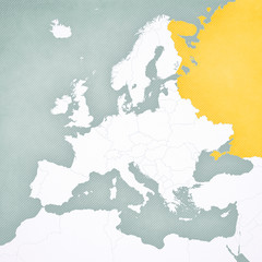 Map of Europe - Russia