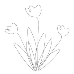 Obraz premium Spring flowers on white background vector illustration