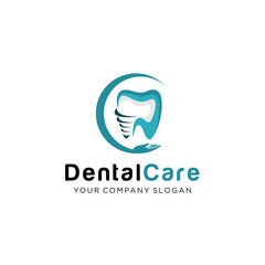 Dental Care Creative Concept Logo Design Template