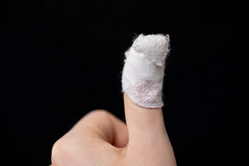 lesion on skin with medicament