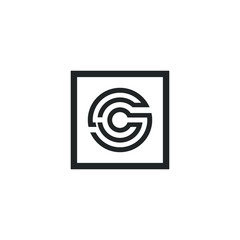Letter CS, SC logo Template Vector