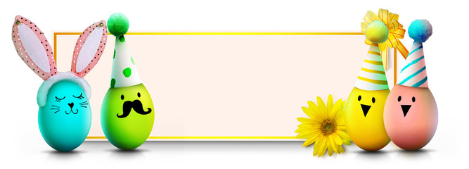 Ostern Kollage mit Osterhase