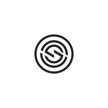 Letter CS, SC logo Vector icon template
