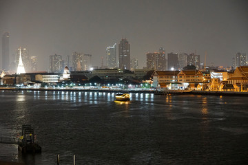 Naklejka premium Chao Praya River Transport Travel Bangkok Thailand