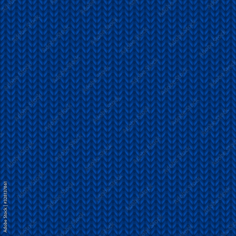 Poster seamless knitted background. knitted blue pattern. realistic knit texture vector seamless pattern. e