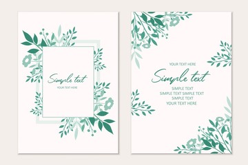 botanical card template. Invitation cards