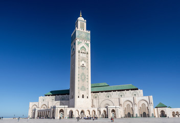 Fototapeta na wymiar The Hassan II Mosque in Casablanca, Morocco
