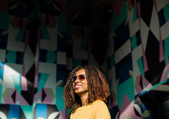 Portrait of happy african american woman