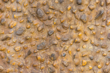 texture and detail of pebble wall
