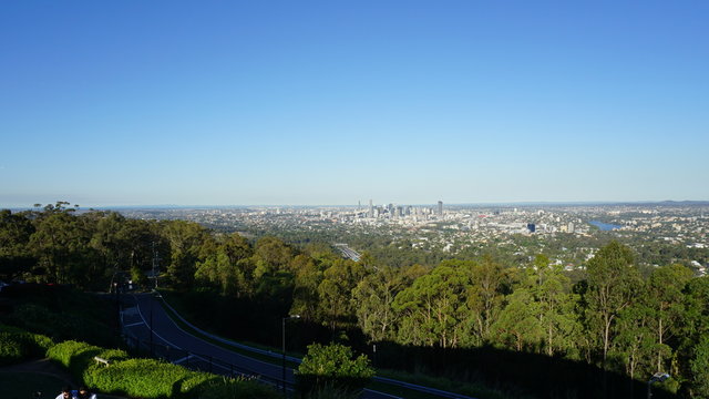 Sunset At The Mount Coot Tha Outlook In Brisbane Australia