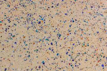 Texture and detail of colorful terrazzo floor