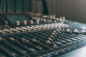 Professional audio mixer controls