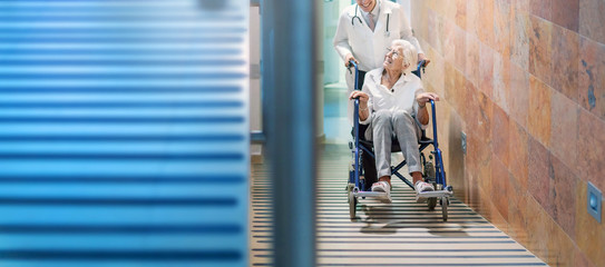 doctor cheering up patient