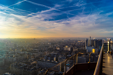 Fototapeta na wymiar Paris - France, Europe, Aerial View, Urban Skyline