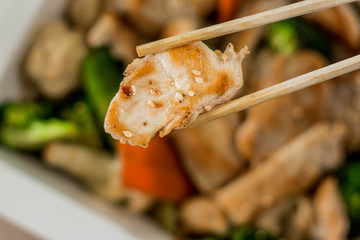 carne comida asiatica chopsticks rico