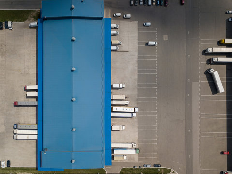 Drone view of territory truck terminal.