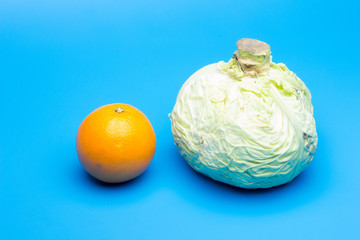 Cabbage and orange for a healthy diet