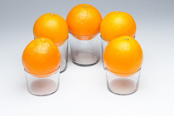 Orange skin textured and rich in vitamin C
