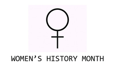 Women's History Month - card, poster, template, background. EPS 10