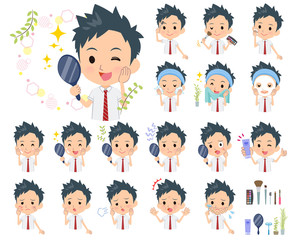 school boy White shirt necktie summer_beauty