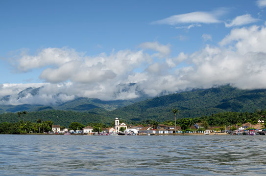 View to Paraty town from the water