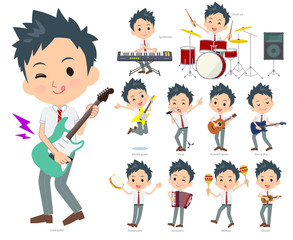 school boy White shirt necktie summer_pop music