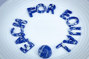 plate set with chocolate asking for equality on International Women's Day