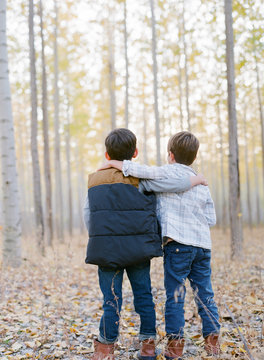 adventure in autumn woods