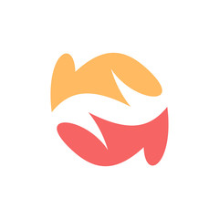 Colorful abstract logo. Icon design. Template elements - vector sign