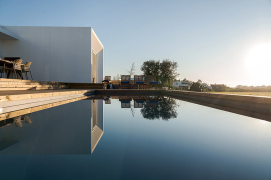 Modern villa with pool and deck