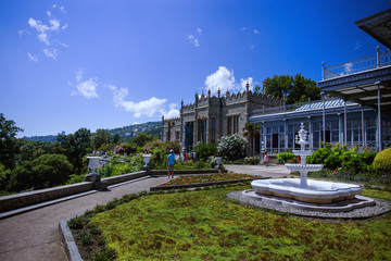 Vorontsov Palace and park in Crimea