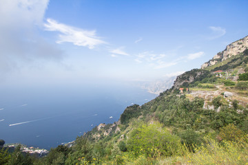 Coastline of Positano city, Amalfi coast, Italy