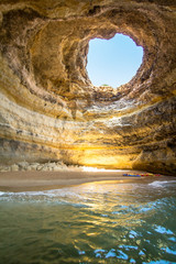 Benagil Sea Cave on Praia de Benagil, Portugal