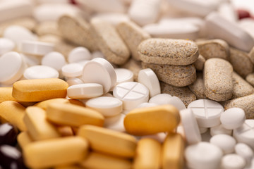 Fototapeta na wymiar Assorted pharmaceutical medicine pills