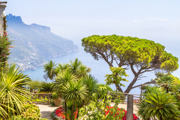 Garden of the villa Rufolo, Amalfi coast, Ravello, Italy