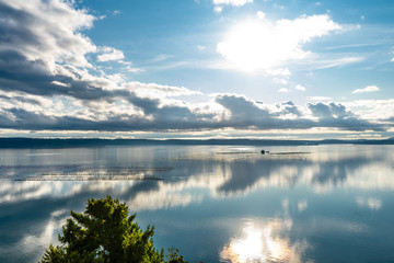 clouds over the ocean