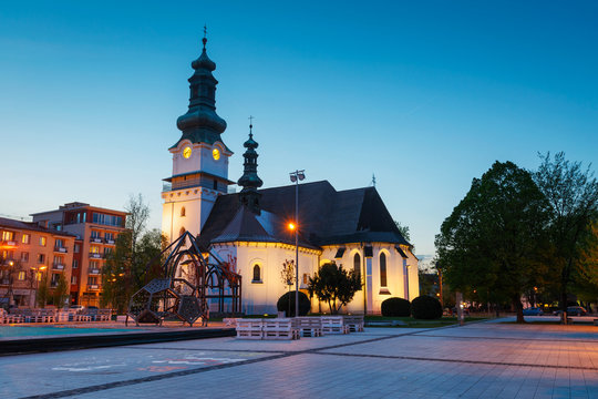 Church of Saint Elizabeth in the main square of Zvolen, Slovakia.