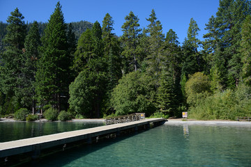 SOUTH LAKE TAHOE, CALIFORNIA, USA - AUGUST 21, 2019: Emerald Bay on Tahoe Lake