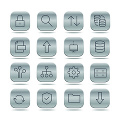 Cloud data and technology set icon template color editable. Cloud data and technology pack symbol vector sign isolated on white background illustration for graphic and web design.