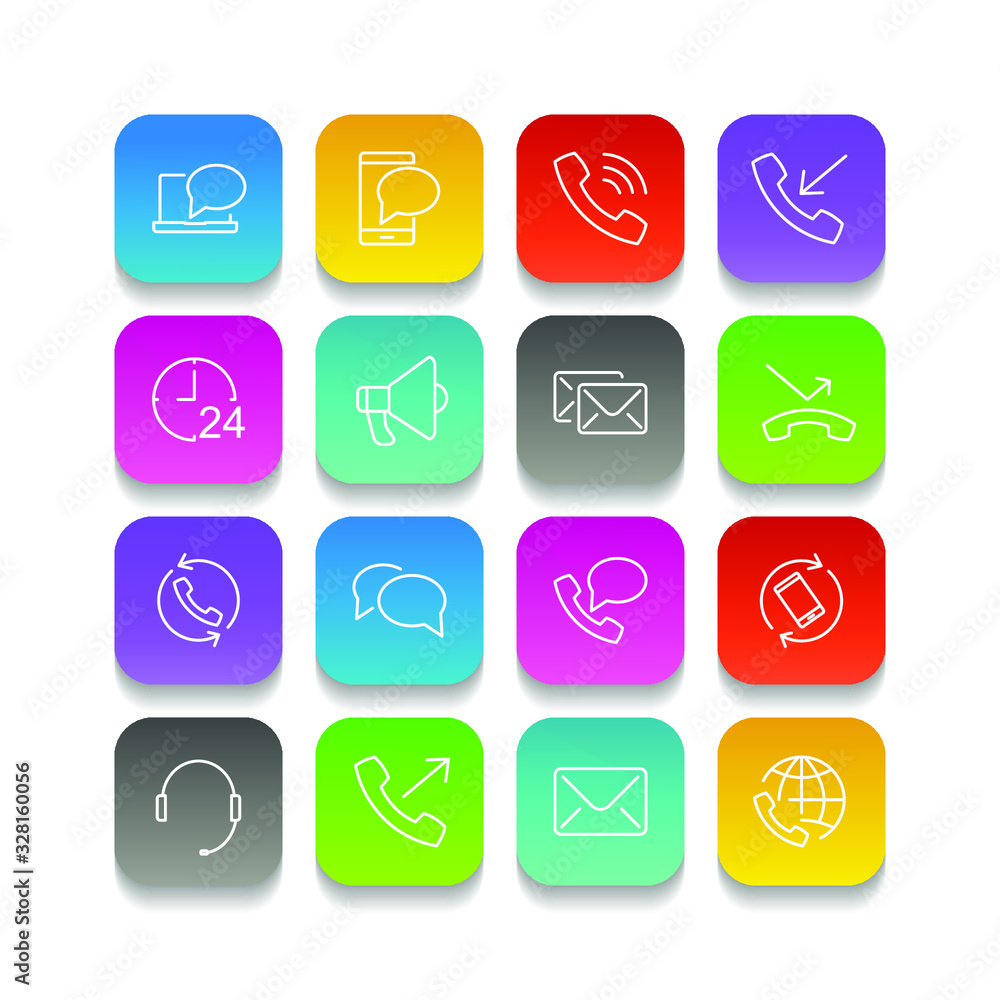 Poster Simple Set Communication icon template color editable. Communication Support and more symbol vector sign isolated on white background illustration for graphic and web design.